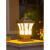 集客家 太阳能柱头灯室外庭院围墙灯大门柱子户外防水别墅门墩墙头灯 太阳能 30cm(古铜色)四色变光带遥控