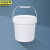 京洲实邦6L白色 塑料外卖打包装桶果酱桶JZSB-9149