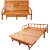 姚爸爸可折叠竹床折叠沙发竹床折叠沙发床两用双人单人多功能午休简易家 加固宽0.8x长1.88米高32F床垫