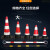 橡胶雪糕筒路障警示红白反光路锥形桶隔离墩道路施工高速路安全分 高62cm2.6斤