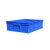 谋福 9570加厚零件盒周转箱物料盒长方形带盖（5号 蓝色带盖子 340*270*130）