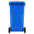 蓓尔蓝 户外垃圾桶大号 240L可挂车 加厚商用物业小区环卫塑料带盖果皮箱YY-240B 蓝色
