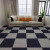 满铺办公室拼接方块地毯 拼色DIY自由设计地毯高档写字楼商用地毯 烟灰色＋黑灰色 沥青底50*50厘米（1片）