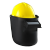 电焊面罩头盔式焊帽6PA2电焊面具面罩烧焊工可掀式电焊面罩 华盾黄帽+6PA2焊帽含标配镜片