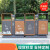 户外不锈钢分类垃圾桶环卫果皮箱学校公园小区可回收高档街道定制 公园景区双桶黄咖塑木