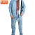京州实邦  加厚牛皮电焊皮衣耐高温大码焊接皮裤B 天蓝色单层全皮上衣+裤子 XL