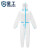 星工（XINGGONG）一次性防护服 连体隔离服 全身拉链式白色无纺布 1件 XL码