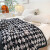 眠度毛毯夏季学生午睡毯子办公室单人小毯子法兰绒空调被午休盖腿沙发 棋盘格-灰 200x230cm（约5斤）