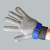 安美尚（ams）316不锈钢5级防割手套 防切割防刺钢丝手套 送白手套 S码 1双