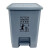 兰诗（LAUTEE）LJT0007 脚踏式垃圾桶 办公室厨房大号商用带盖脚踩垃圾箱 灰色-15L