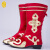 朵蕾汀蒙族靴子男少数民族男女蒙古鞋子藏族靴鞋新疆羌族男女演出舞蹈靴 红色女款 30 小码平跟