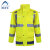 阿力牛  ASF59 安全警示雨衣 户外骑行徒步防汛防暴雨雨披 荧光黄上衣 4XL 