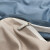 南极人夏季水洗磨毛冰丝床上四件套床单被套纯色双拼被罩床笠1.8米床品 蓝色+驼色 四件套2.2m床【被套220*240cm】