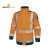 代尔塔404011荧光可视工作服防寒大衣款橙色+藏青色XL码1件装
