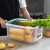 家の物语（KATEI STORY）日本进口厨房家用冰箱保鲜盒塑料收纳盒食品级密封盒面条盒蔬菜盒 5.2L
