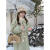 UCKR毛呢大衣女加棉加厚绿色外套2024冬季新款甜美可爱娃娃领牛角扣新 绿色加棉收藏优先发货 s