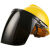 电焊防护罩焊帽防烤脸防飞溅护眼全脸头戴式安全帽焊工面屏面罩 单独屏（茶色）