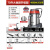大功率工业吸尘机大型工厂车间粉尘强力吸水商用大吸力吸尘器 JN601S-70L-3豪华版(边推边吸)