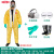 杜邦Dupont C级分体防化服耐酸碱防护服上衣下裤化学品化工实验 半面罩套装（有机+酸性） M
