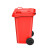 舒蔻(Supercloud)分类垃圾桶大号带盖塑料户外环卫物业酒店商用国标有害垃圾挂车款 红色240L