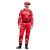 品之德  PF-025救援服应急长袖防静电套装消防户外地震水上救援 上衣加裤子 红色 4XL