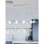凯蒂盛威北欧餐厅吊灯长条灯创意个性吧台服装店收银台咖啡厅办公灯具灯饰 1米-6头-白框-龙珠泡