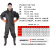 共泰 PVC全身下水裤 加厚连体裤防水捕鱼服 橡胶手套 舒适耐磨 GT-XSK-1004Q 黑 44码