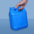 工业级实验室器皿带盖酒精桶塑料壶油桶酒壶密封桶塑料桶扁桶10L升10公斤20斤蓝色耐酸碱 10L-蓝色（16个装）