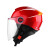 易美丽诺 LC0495 电动车头盔四季可拆卸围脖安全帽 红色-高清镜片