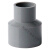 PVC大小头 变径直接异径接头给水管件转换直通胶粘塑料管配件灰色 63*50mm--灰色