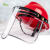 PVC防护面罩防护面具配帽防飞溅电焊面罩防粉尘劳保打磨面屏 单独黑色PVC面屏3张