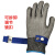 防割手套 不锈钢5级钢丝加PE钢环铁手套 防切割金属屠宰修理木工 白色一股包钢丝手套(一双)