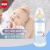 NUK宽口玻璃奶瓶婴儿奶瓶0-6月中圆孔乳胶蓝色240ml德国进口图案随机