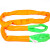 国标工业柔性吊装带双扣环形3/5/10吨起重圆形软吊带吊车吊树吊绳 2吨2.5米 橘色，绿色 默认