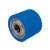 聚氨酯无动力60度包软胶滚筒双轴承铁芯从动压轮流水线橡胶输送辊 ABL-30*25-10-蓝色60度
