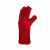 代尔塔 205615 防护手套 焊工手套 电焊手套 隔热 防火阻燃 焊接手套 耐高温劳保工作手套 1双 红色 L号