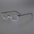德国无螺丝系列超轻纯钛眼镜框男士商务方形半框可配变色近视眼镜 金色 镜框 1.56防蓝光镜片(300度以下)
