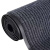 兰诗（LAUTEE）WSD0009 条纹防滑地垫吸水蹭土脚垫室外地毯 灰色 宽1.6米*长15米整卷
