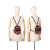 MCM女士织物/牛皮革手提单肩双肩背包女包WKSK01520礼物 MWKCSCK01 MT 黑色橙色多色提花