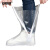安赛瑞 高筒防雨鞋套 便携防滑防雪防水雨具 非一次性加厚底雨靴套 白色透明 2XL 3G00041