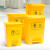 慎固 加厚垃圾桶小区实验室废物回收箱结实耐用污物桶 黄色50L垃圾桶【万向轮款】