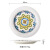 世宝地中海陶瓷盘子家用艺术浮雕西餐意面盘釉下彩圆形平盘套装 蓝色爱琴海-四件套(盒装)