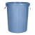 艾科堡 大号垃圾桶户外环卫商用厨房加厚大容量带盖圆形塑料桶 灰色无盖60L