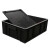 金诗洛 K6078 防静电周转箱黑色塑料收纳箱ESD电子零件元件盒物料胶框 400*300*148