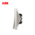 瑞士ABB开关插座面板两开双 轩致框雅典白色系列二开双控AF126