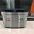 不锈钢分类垃圾桶大号商用客厅创意厨房带盖公共场合户外圾筒 12升+12升