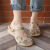 贞曼雅40-50岁的妈妈穿的凉鞋新款洞洞鞋女外穿防滑印花凉鞋包头镂空洞 泡泡糖茉莉花 36 _标准码