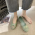 花犯 米囹 鸿曼 时尚渔夫鞋透气柔软显瘦百搭一脚蹬豆豆鞋单鞋 绿色 35(标准码，软底)