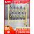 定制玻璃钢伸缩围栏管式工厂室外电力支架路障马路护栏隔离栏安全栅栏 管黄黑高1.2米长4米（带滑轮）