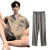 浪莎（LangSha）春夏季男装冰丝感睡衣短袖长裤薄款宽松男士凉感舒适三件套 XQ30620三件套男士-咖啡 XL